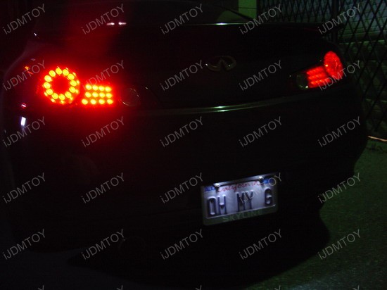 Infiniti - G35 - white - led - license - plate - light - 2